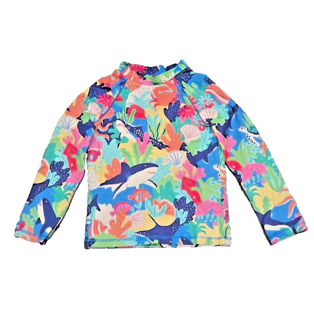 Boden Long Sleeve swim Rashguard Top Multicolor Size 7-8 years A005910